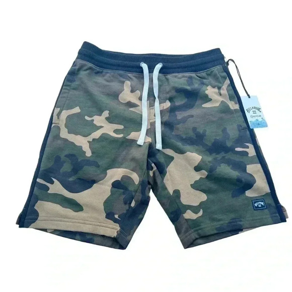 MEN’S BILLABONG CAMO SHORTS•SIZE S•GREEN/TAN/BLACK•MADE WITH 100% RECYCLED PAPER - Picture 3 of 8